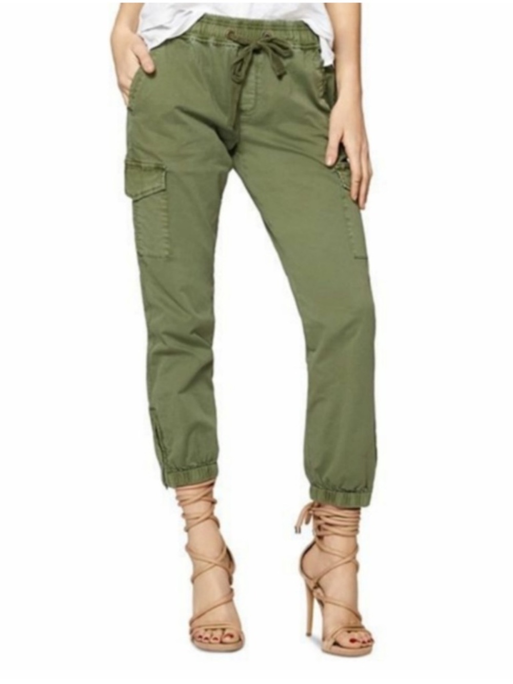 Sanctuary Olive Utility Cargo Joggers